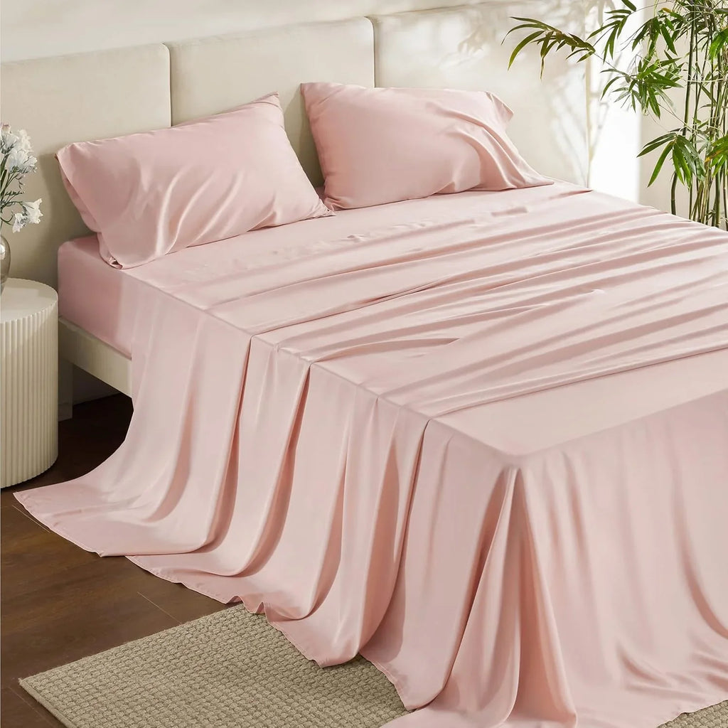 100% Cotton Bedsheet- Tea Pink
