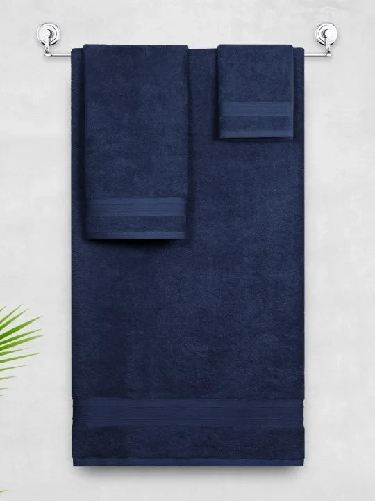3 PCs Towel Pack-Navy