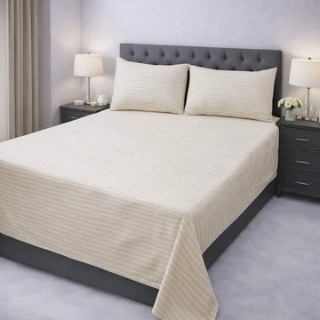 Cream Stripe Bedsheet