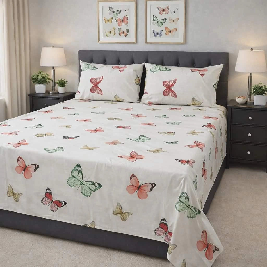 PAINTED WINGS BEDSHEET 3PCE