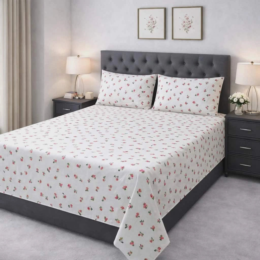 BLUSHING BUDS BEDSHEET