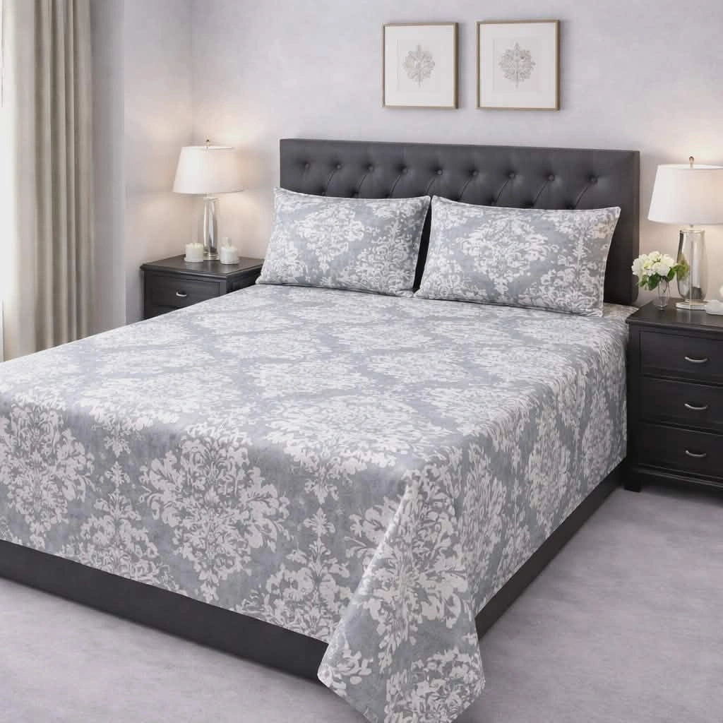 SILVER DAMASK ELEGANCE BEDSHEET