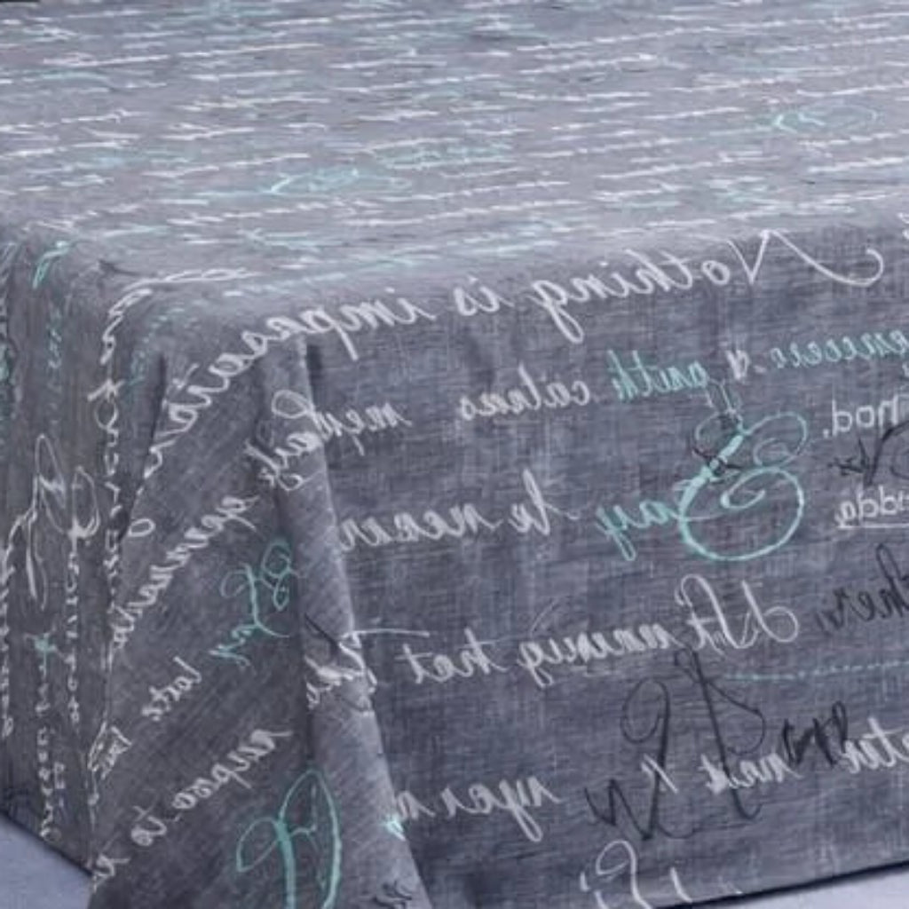 Charcoal Script Elegance Bedsheet