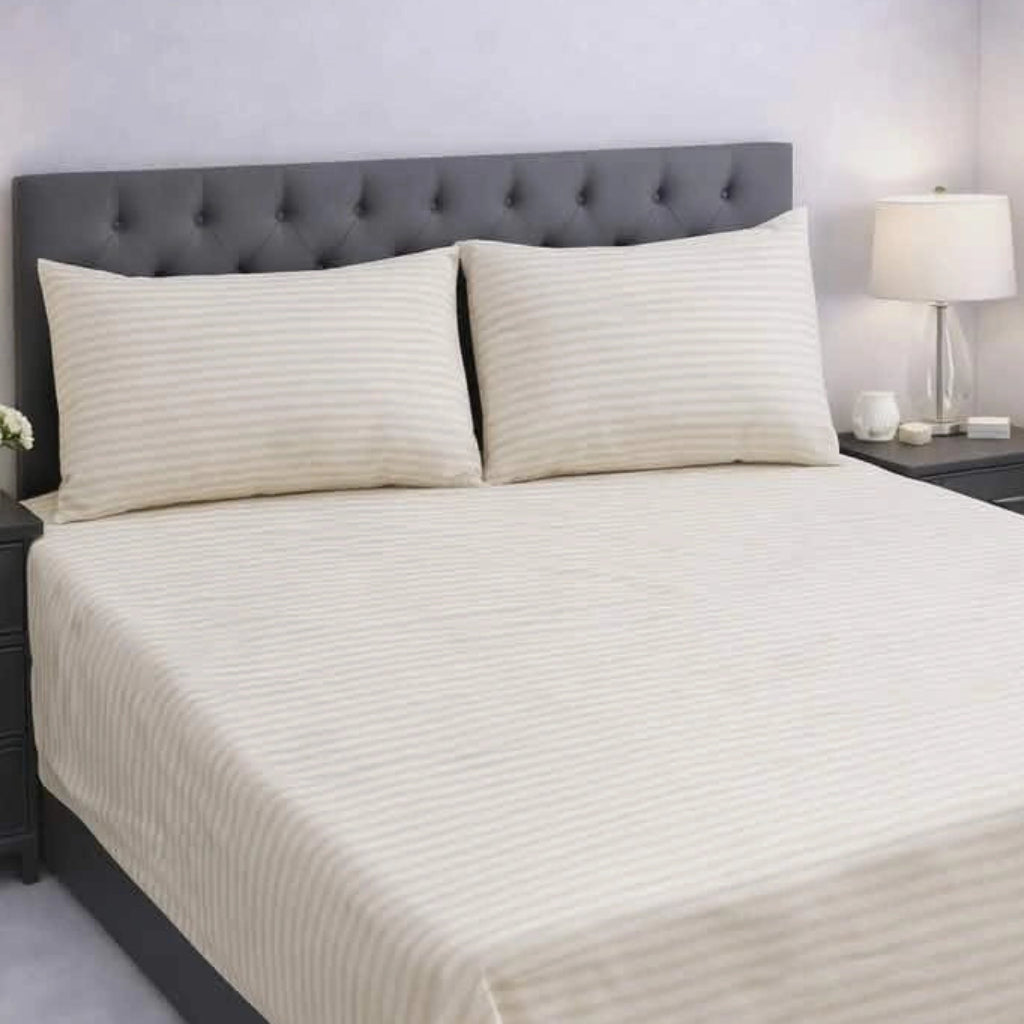 Cream Stripe Bedsheet
