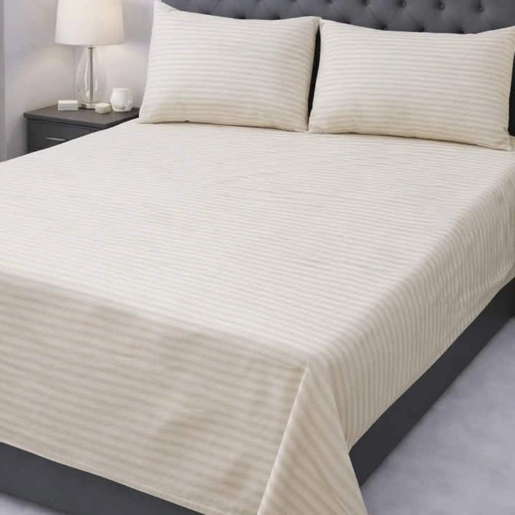 Cream Stripe Bedsheet