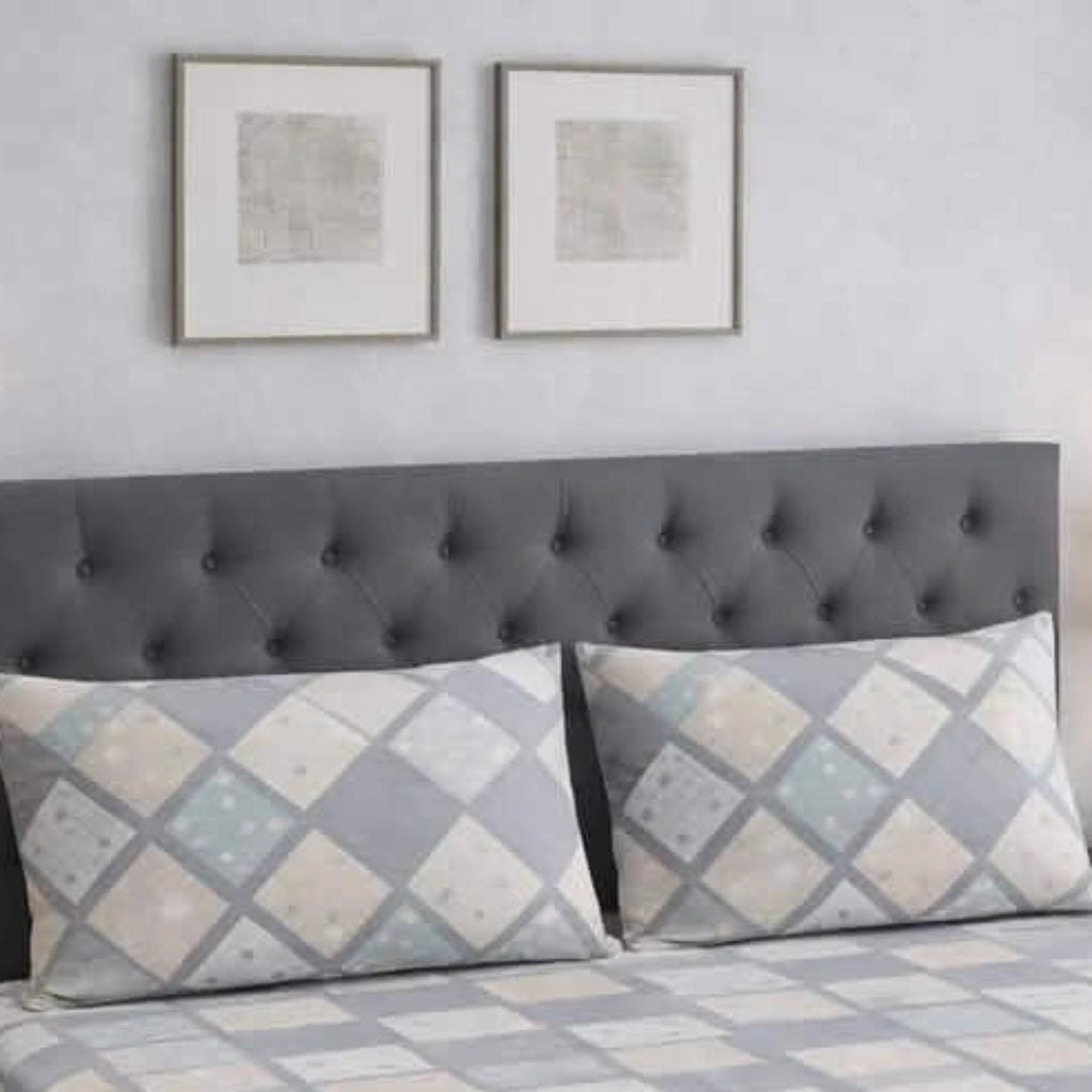 DUSTY BLUE MOSAIC BEDHSEET