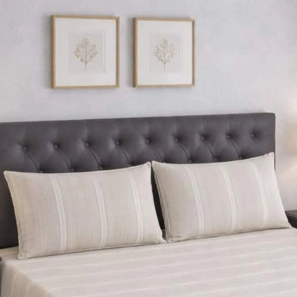 CLASSIC LINEN-TEXTURE STRIPED BEDSHEET