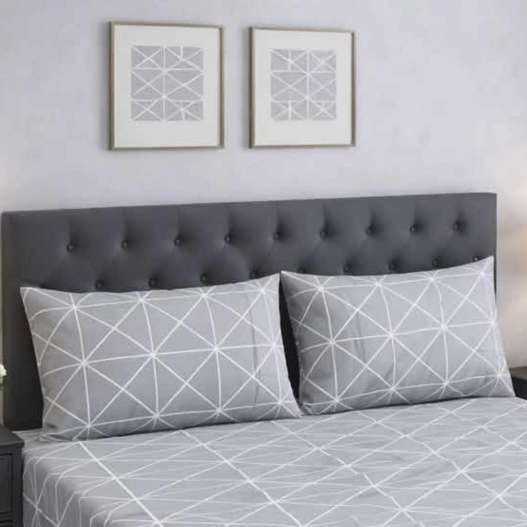 SLATE GEOMETRIC BEDSHEET